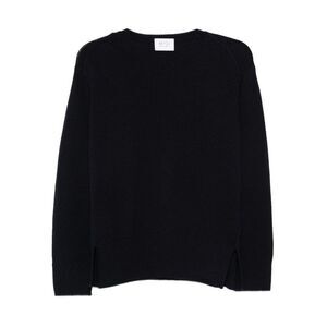 BEYOU Crewneck Knit Sweater with Side Slits Women BLUE Sweaters & Knitwear